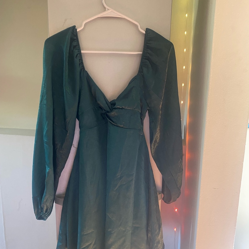 Altar'd State Deep Green Long Sleeve Dress